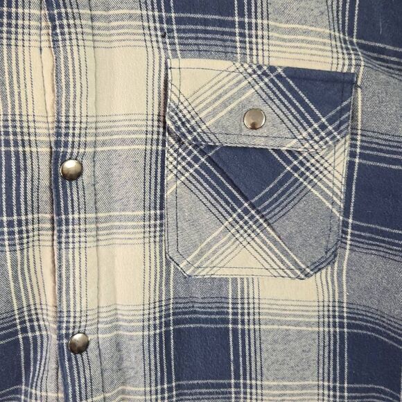 Vintage Big Mac JC Penney Men's 2XL shirt Jacket Shacket Gray Plaid Flannel Sher - Picture 3 of 11